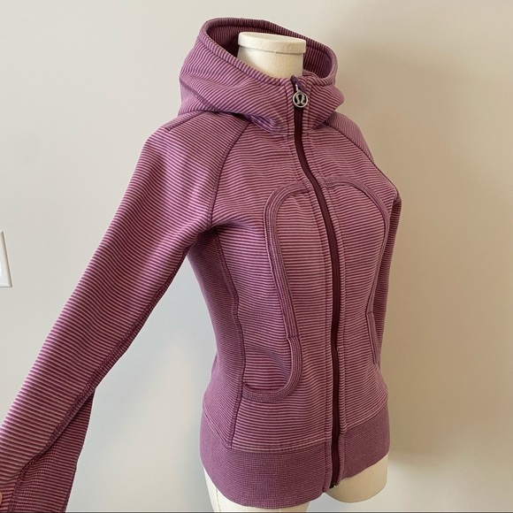 Lululemon Scuba Hoodie Muted Mauve Stripes Galore Microstripe - Picture 12 of 15